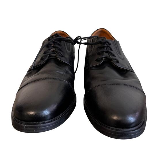 Clark’s Men’s Black Leather Tilden Whiddon Cap-Toe Oxfords Shoes Size 10.5 main image 7